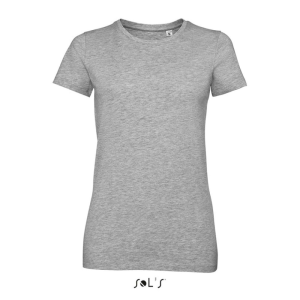SOL&#039;S MILLENIUM Női kereknyakú rövid ujjú sztreccs póló SO02946, Grey Melange-XL