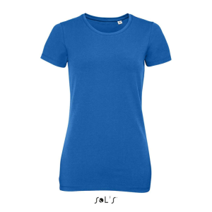 SOL&#039;S MILLENIUM Női kereknyakú rövid ujjú sztreccs póló SO02946, Royal Blue-XL
