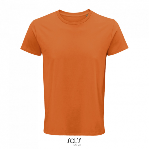 SOL&#039;S CRUSADER férfi környakas rövid ujjú póló organikus pamutból SO03582, Orange-M