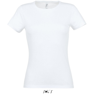 SOL&#039;S MISS Női kereknyakú rövid ujjú pamut póló SO11386, White-XL