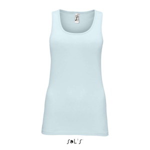 SOL&#039;S JANE ujjatlan Női pamut póló-trikó SO11475, Creamy Blue-XL