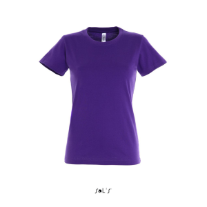 SOL&#039;S IMPERIAL környakú Női rövid ujjú pamut póló SO11502, Dark Purple-XL