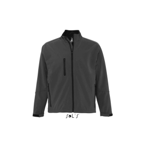 SOL&#039;S RELAX vastag 3 rétegű férfi softshell dzseki SO46600, Charcoal Grey-XL