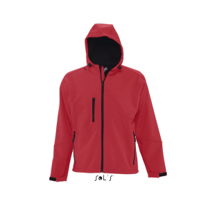 SOL&#039;S REPLAY kapucnis cipzáras férfi softshell dzseki SO46602, Pepper Red-XL