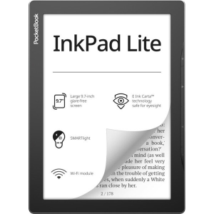 PocketBook e-Reader PB970 INKPad Lite Fekete (9,7&quot; E-Ink,automata háttérvilágítás,Dual CPU: 2x1GHz,8GB,2200mAh,wifi,mSD)