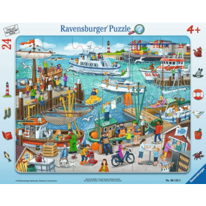 Ravensburger 24 db-os keretes puzzle - Egy nap a kikötőben (16152)