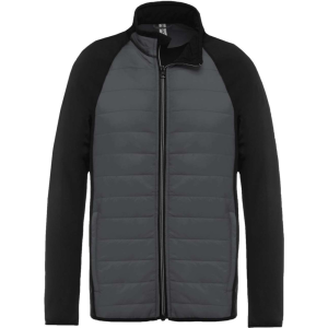 PROACT férfi sport dzseki két különböző anyagból PA233, Sporty Grey/Black-2XL