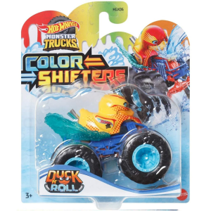 Mattel Hot Wheels Monster Trucks: Színváltós Duck n&#039;, Roll járgány 1: 64