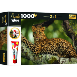 Trefl : Leopárd puzzle - 1000 darabos + ragasztó (10644) (10644)