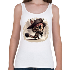 PRINTFASHION Hiúz Jack Sparrow kapitány jelmezben - Női atléta - Fehér
