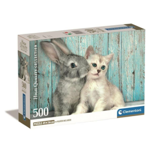 Clementoni 500 db-os puzzle COMPACT puzzle - High Quality Collection - Cica és nyuszi (35539)