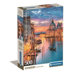 Clementoni 500 db-os puzzle COMPACT puzzle - High Quality Collection - Velencei fények (35542)