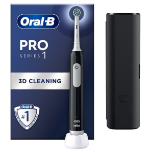 Braun Oral-B Pro1 felnőtt elektromos fogkefe, fekete + útitok