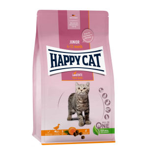 Happy Cat Junior Land-Ente | Kacsa ízű száraz macskatáp - 1,3 Kg