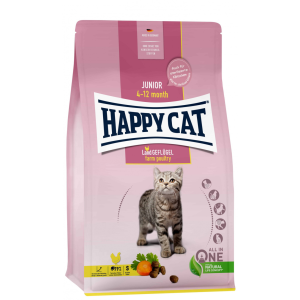 Happy Cat Junior Land-Geflügel | Baromfi ízű száraz macskatáp - 300 gramm