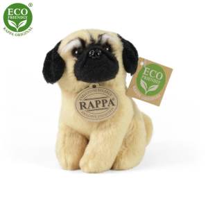Rappa Plüss kutya ülő 13 cm - Mopsz - környezetbarát