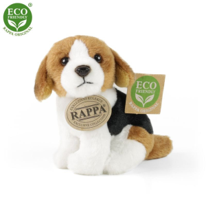 Rappa Plüss kutya ülő 13 cm - Beagle - környezetbarát