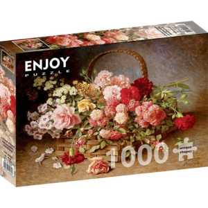 Enjoy 1000 db-os puzzle - A Basket of Roses and Carnations (1530)