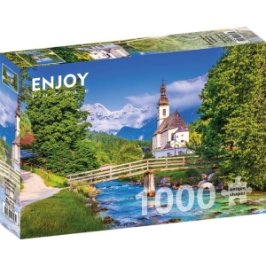 Enjoy 1000 db-os puzzle - Small Church in Ramsau, Germany (1323)