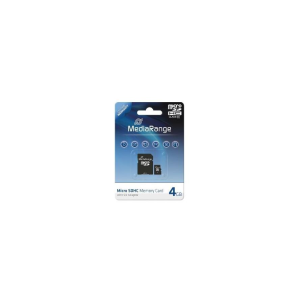 MediaRange SD MicroSD Card 4GB SD CL.10 inkl. Adapter (MR956)