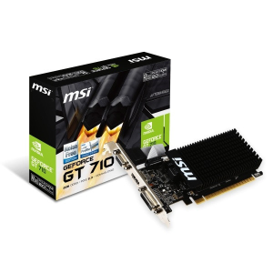 MSI MSI Videokártya PCI-Ex16x nVIDIA GT 710 2GB DDR3 Passzív (GT 710 2GD3H LP)