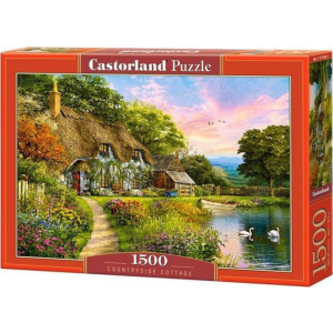 Castorland Puzzle 1500 darab Vidéki házikó a tó mellett