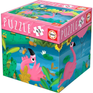 Educa Puzzle 48 Cube - Flamingos G3