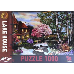 Star Puzzle Puzzle 1000 Gyönyörű házikó a tó mellett