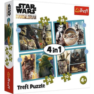 Trefl Puzzle 4 az 1-ben 35,48,54,70 darab mandalori. Star Wars 34397 Trefl p8