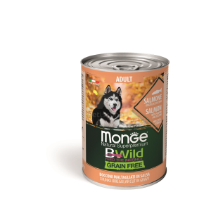  Monge BWild Grain Free Adult kutyakonzerv - lazac sütőtökkel és cukkinivel 400 g
