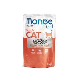  Monge Grill Cat Kitten Lazacos Falatok Aszpikban 85 g