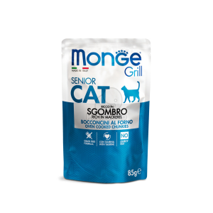  Monge Grill Cat Senior Makrélás Falatok Aszpikban 85 g
