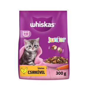 Whiskas Junior Chicken - Szárazeledel (csirkehússal) kölyök macskák részére (300g)