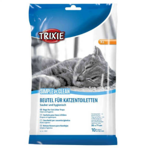 Trixie Simple&#039;n&#039;Clean Bags for Cat Litter Trays - zsák (átlátszó) alomtálcákhoz (XL) 56x71cm (10db)