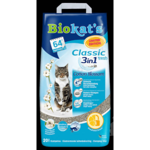 Gimpet Biokats Cotone Blossom Classic 3 in 1 - csomósodó macskaalom friss illattal (5kg)