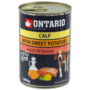 Ontario KONZERV DOG MINI CALF, SWEETPOTATO, DANDELION AND LINSEED OIL