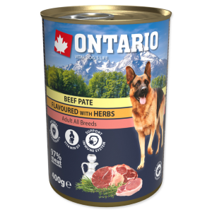 Ontario KONZERV DOG BEEF PATE FLAVOURED WITH HERBS, 400G