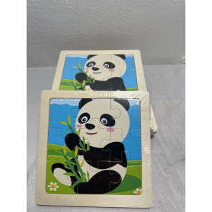 Fa puzzle - panda 9 db-os (11x11x1 cm)