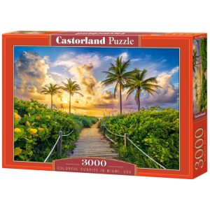 Castorland 3000 db-os puzzle - Napkelte Miami-ban (C-300617)
