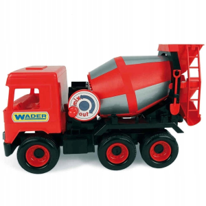 Wader : Middle Truck betonkeverő, 38 cm - piros