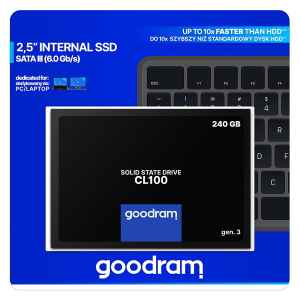 Goodram 240GB CL100 gen.3 2.5" SATA3 SSD