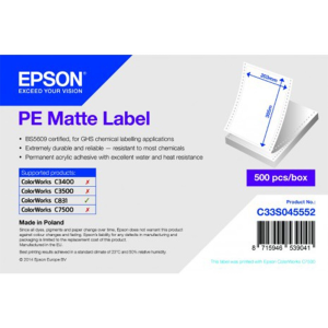 Epson 203x305mm PE Matt Címke leporello nyomtatókhoz (500 db/csomag)