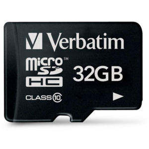 Verbatim Memóriakártya, Micro SDHC, 32GB, Class 10, adaterrel