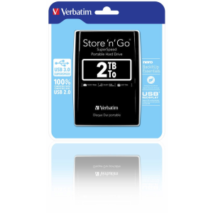Verbatim 2TB Store 'n' Go USB 3.0 Portable 2,5" External HDD - Fekete (53177)