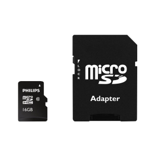 Philips 16GB microSDHC Class 10 memóriakártya + SD adapter