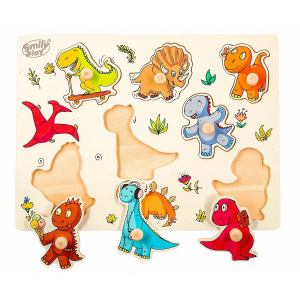 Smily Play Dinoszauruszok - 7 darabos fa puzzle