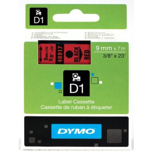 DYMO D1 feliratozógép szalag 9mm x 7m - Fekete/Piros