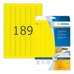 HERMA 25,4x10 mm Címke tintasugaras és lézer nyomtatóhoz (3780 címke / csomag)
