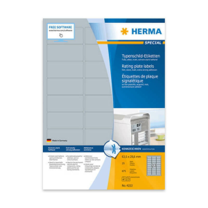 HERMA 63,5 x 29,6 mm Címke lézer nyomtatóhoz és fénymásolókhoz (675 címke / csomag)
