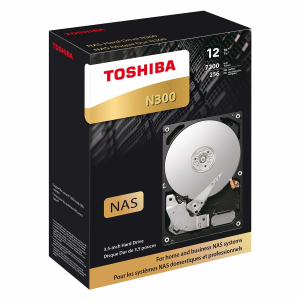 Toshiba 12TB N300 SATA3 3.5" NAS HDD (Retail) (HDWG21CEZSTA)
